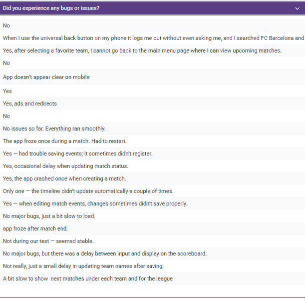 Responses - Positive Feedback