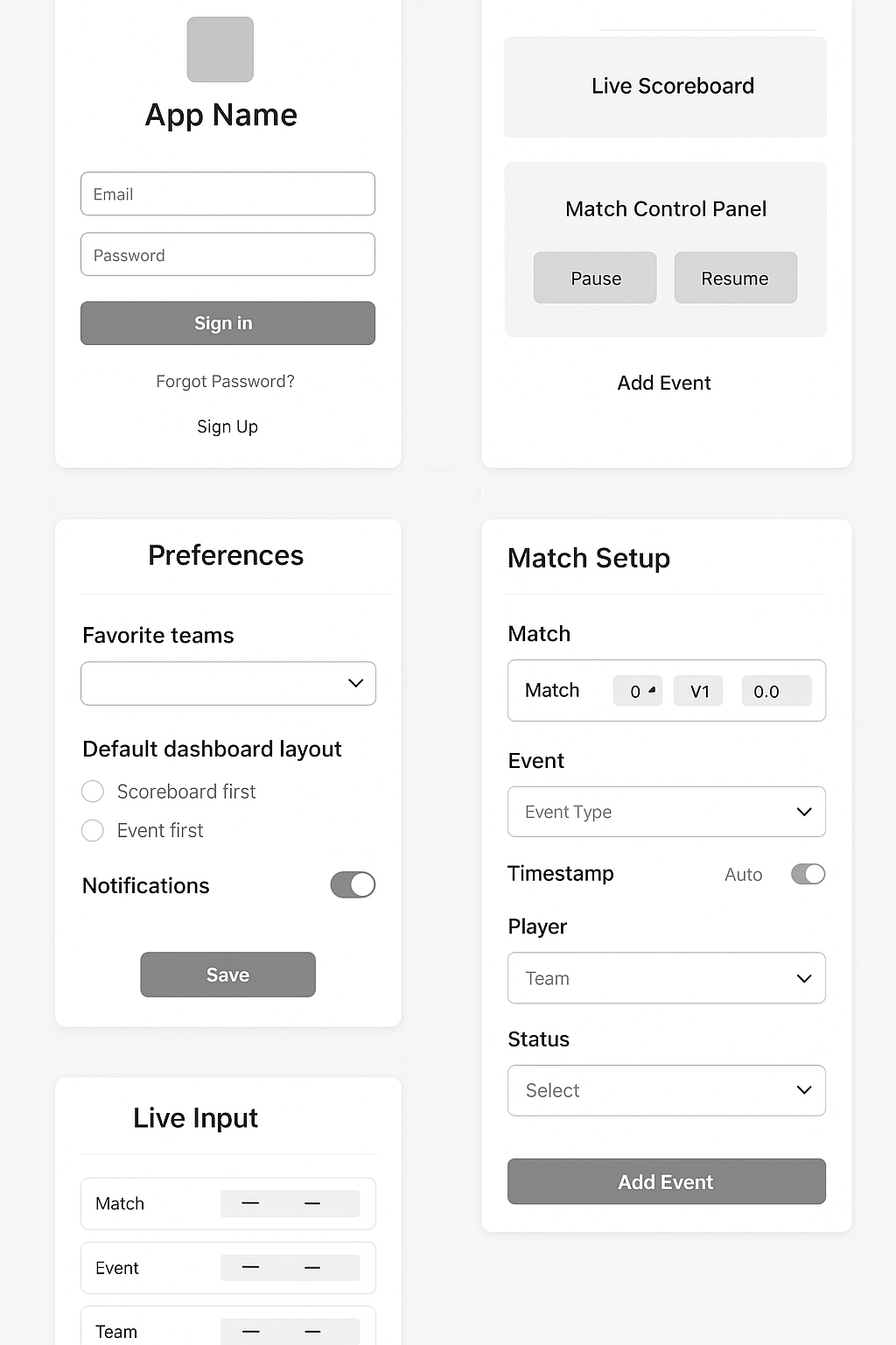 Wireframes